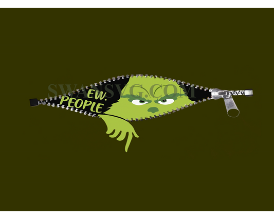 Ew People Grinch Funny Christmas Png Sublimation