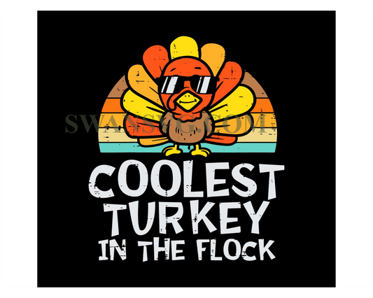 Coolest Turkey In The Flock Svg, Cutest Turkeys Svg, Coolest Turkey