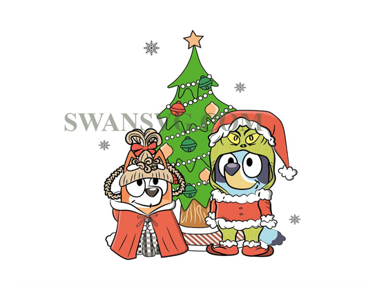 Bluey Dog Christmas Sublimation Png Sublimation