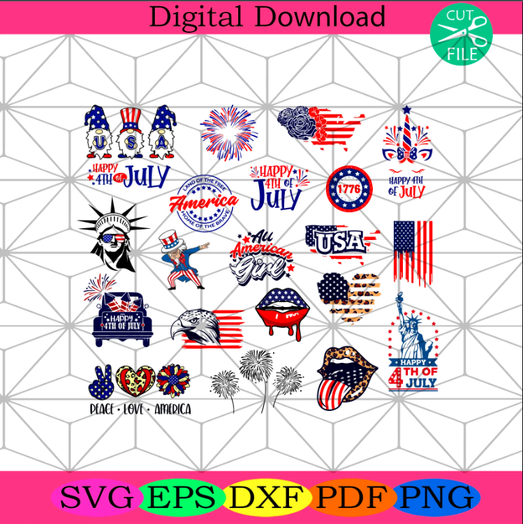 Fourth Of July America Bundle Svg, Independence Svg