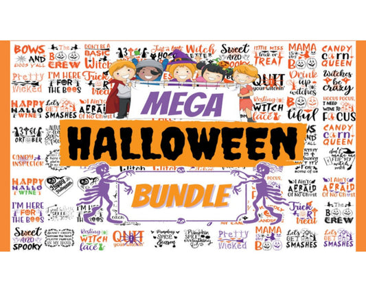 Mega Halloween Bundle Svg, Halloween Svg, Pumpkin Svg, Witch Svg