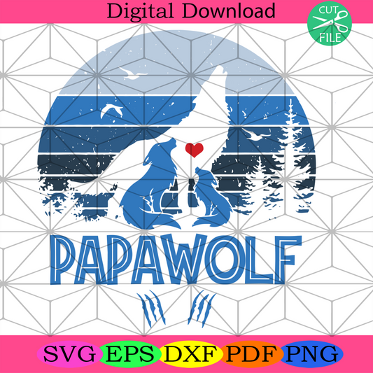 Papawolf Svg, Dad And Son, Reel Dad Svg, Super Dad Svg