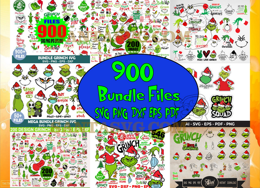 900 Bundle Grinch Svg, Grinch SVG, Merry Christmas svg,  Baby Grinch