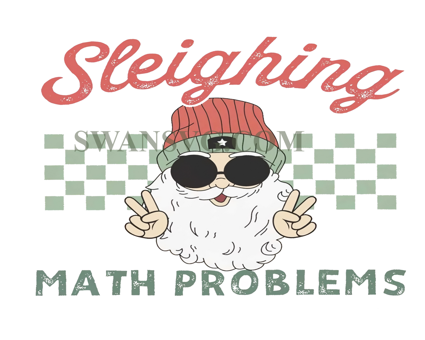 Sleighing Math Problems Png Santa Claus Png Digital File