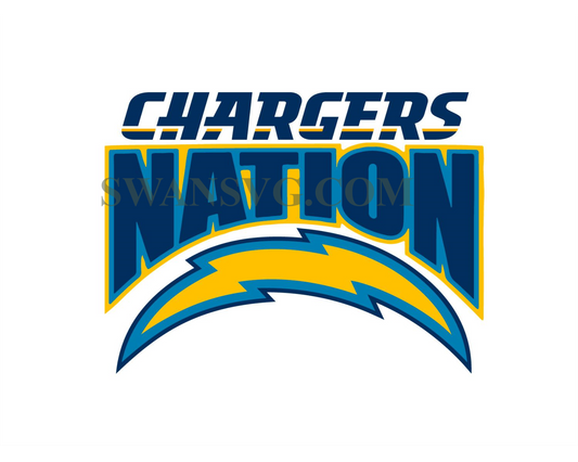 Los Angeles Chargers Nation Logo Svg Digital Download