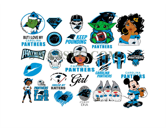 Carolina Panthers Bundle NFL Football Team Svg Digital Download