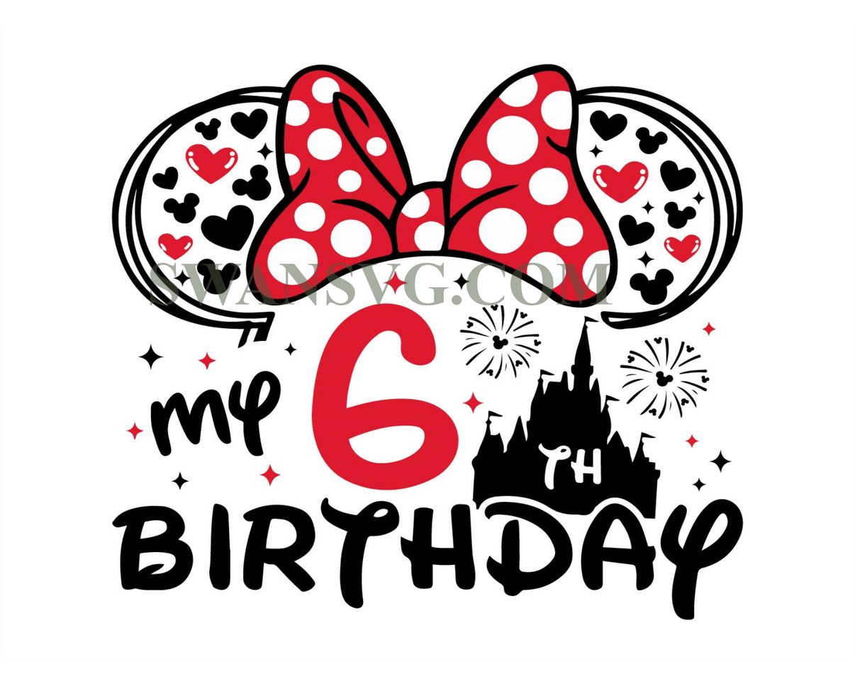 My 6th Birthday Svg 6th Svg Ts For 6 Year 6th Birthday Svg Birt Swansvg