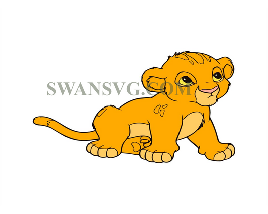 Simba baby The Lion King Svg, Dxf Eps Pdf Png, Cricut, Cutting file