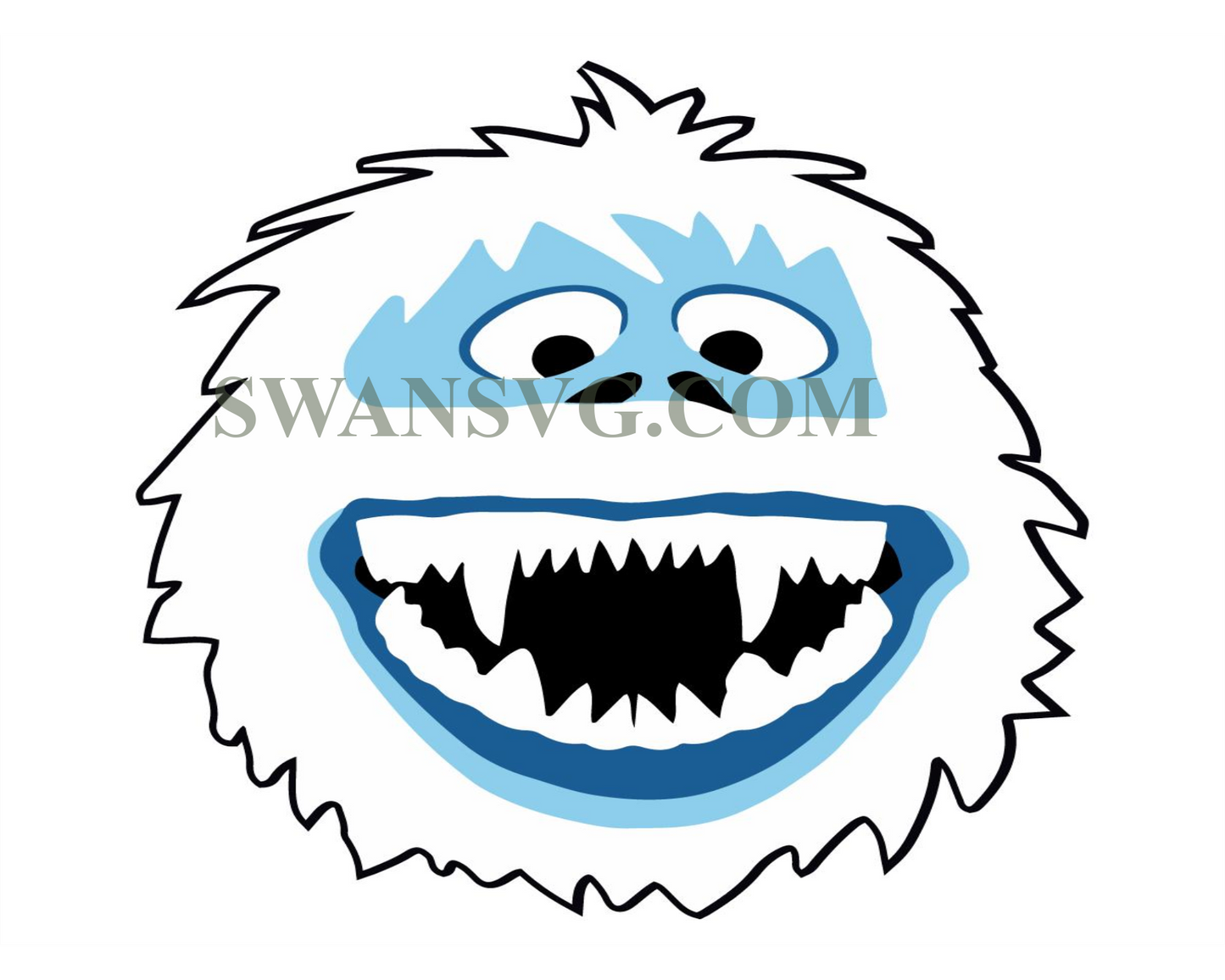 Abominable Rudolph Snowman Face Svg, Dxf Eps Pdf Png, Cricut