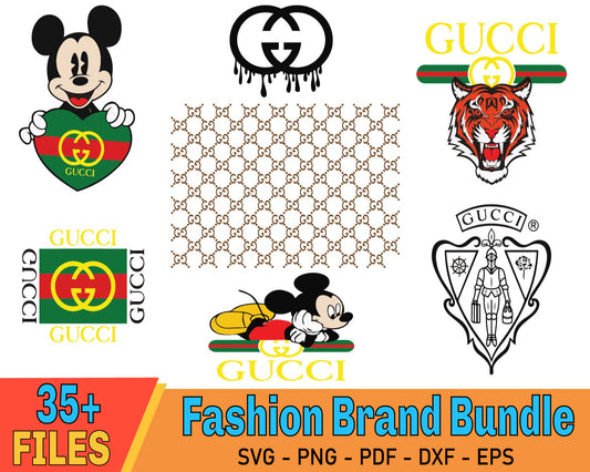 Mickey Logo Bundle Svg, Fashion brand logo svg, Mickey svg