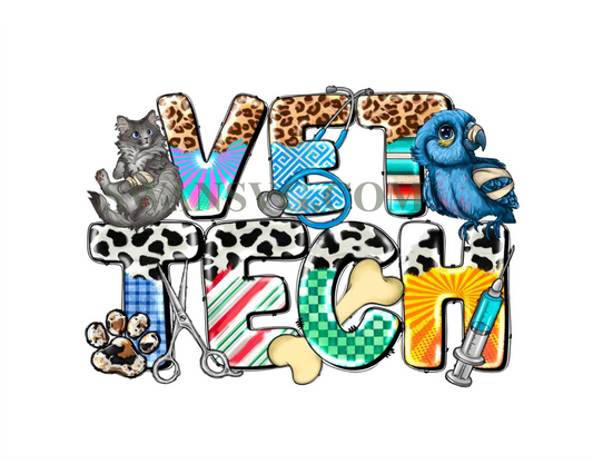 Vet Tech png sublimation design download, Veterinarian png