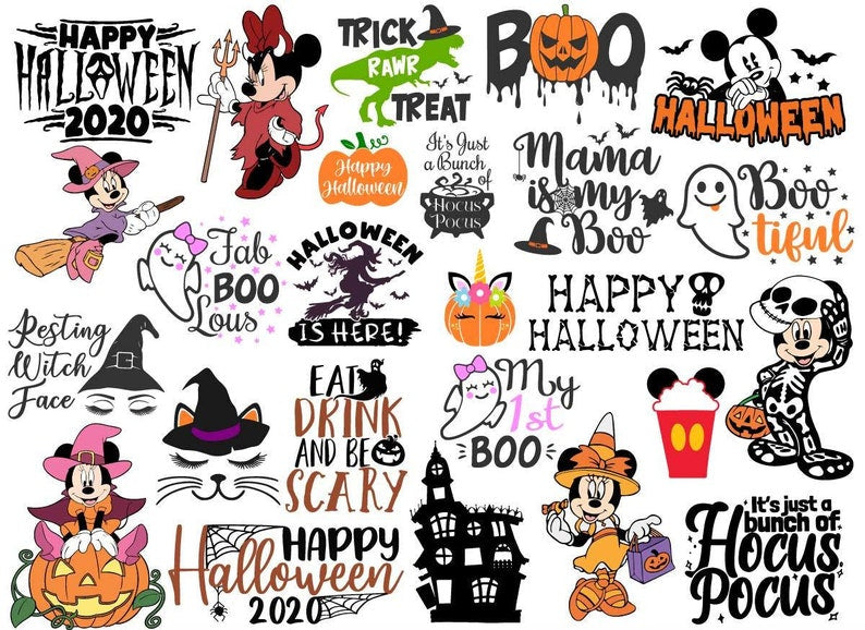 Disney Halloween Bundle Svg, Halloween Svg, Disney Svg, Mickey Svg