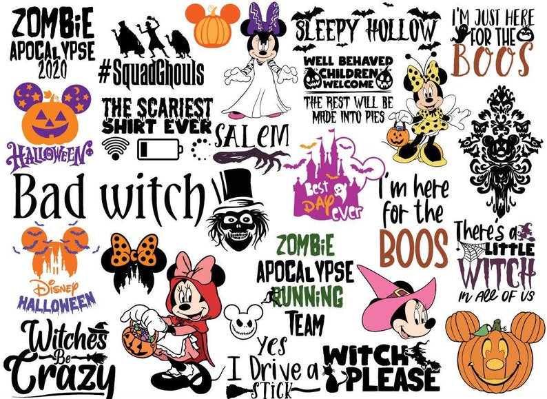 Disney Halloween Bundle Svg, Halloween Svg, Disney Svg, Mickey Svg