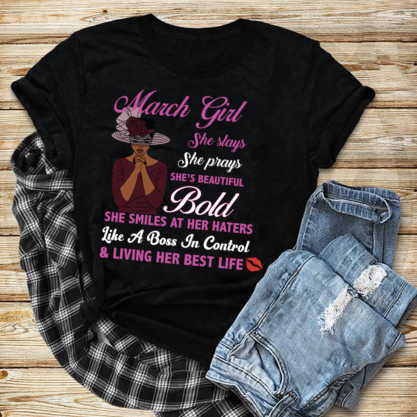 March girl svg  born in March ,  living my best life