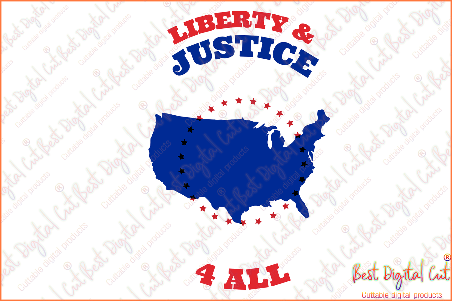 Liberty and justice 4 all svg black lives matter, black mans death