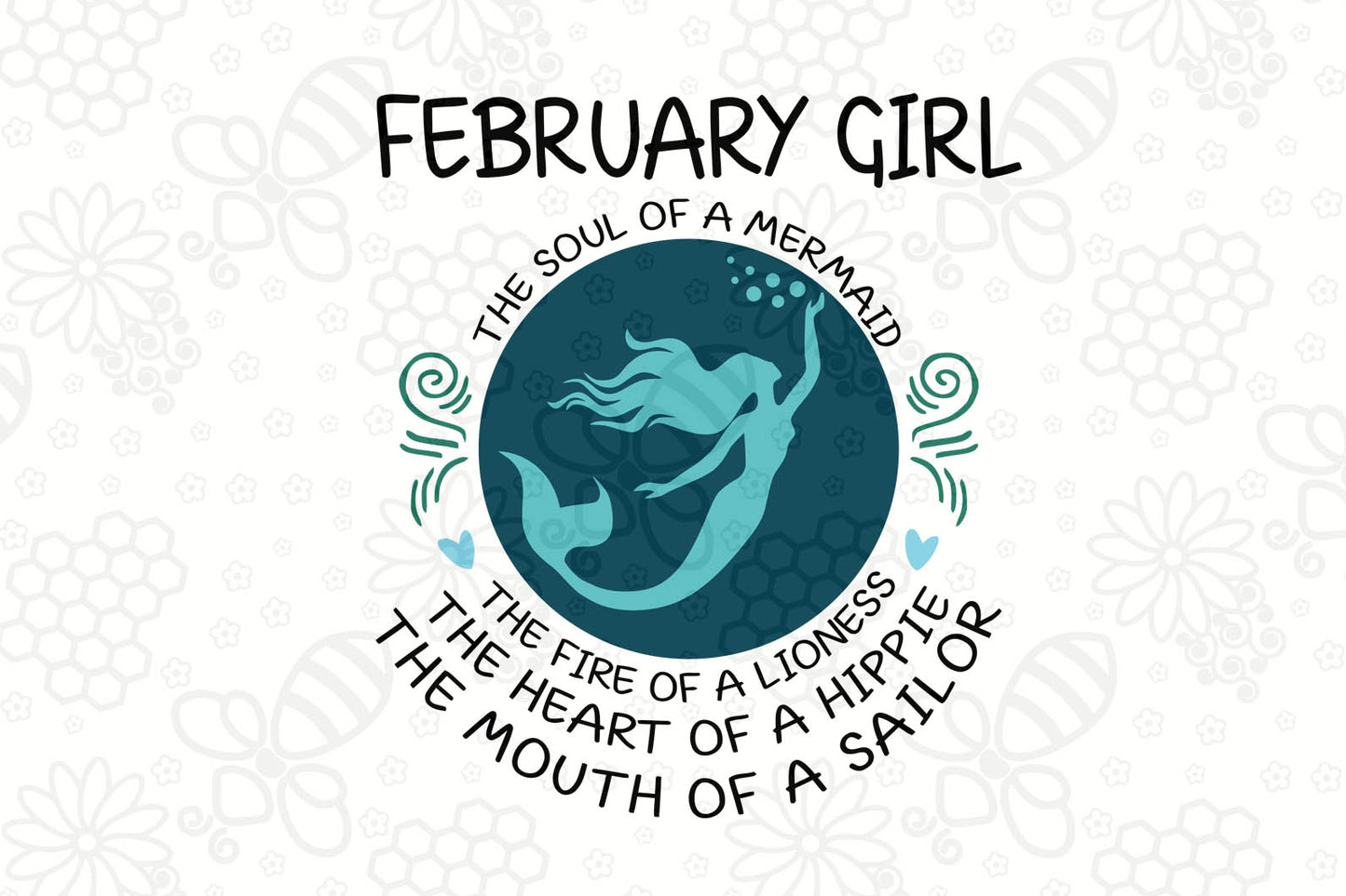 February girl svg February girl svg, hippie svg, sailor gift