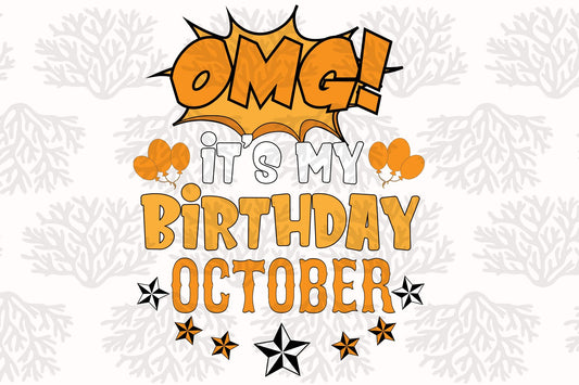 Its my birthday month  born in October,  October svg