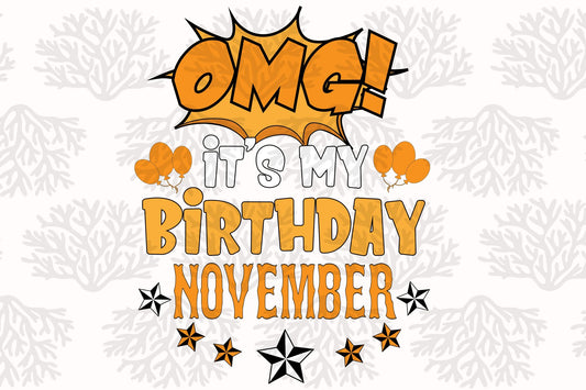 Its my birthday month  born in November,  November svg