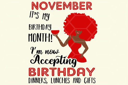 November its my birthday month  born in November,  November svg