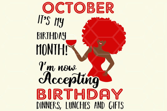 October its my birthday month  born in October,  October svg