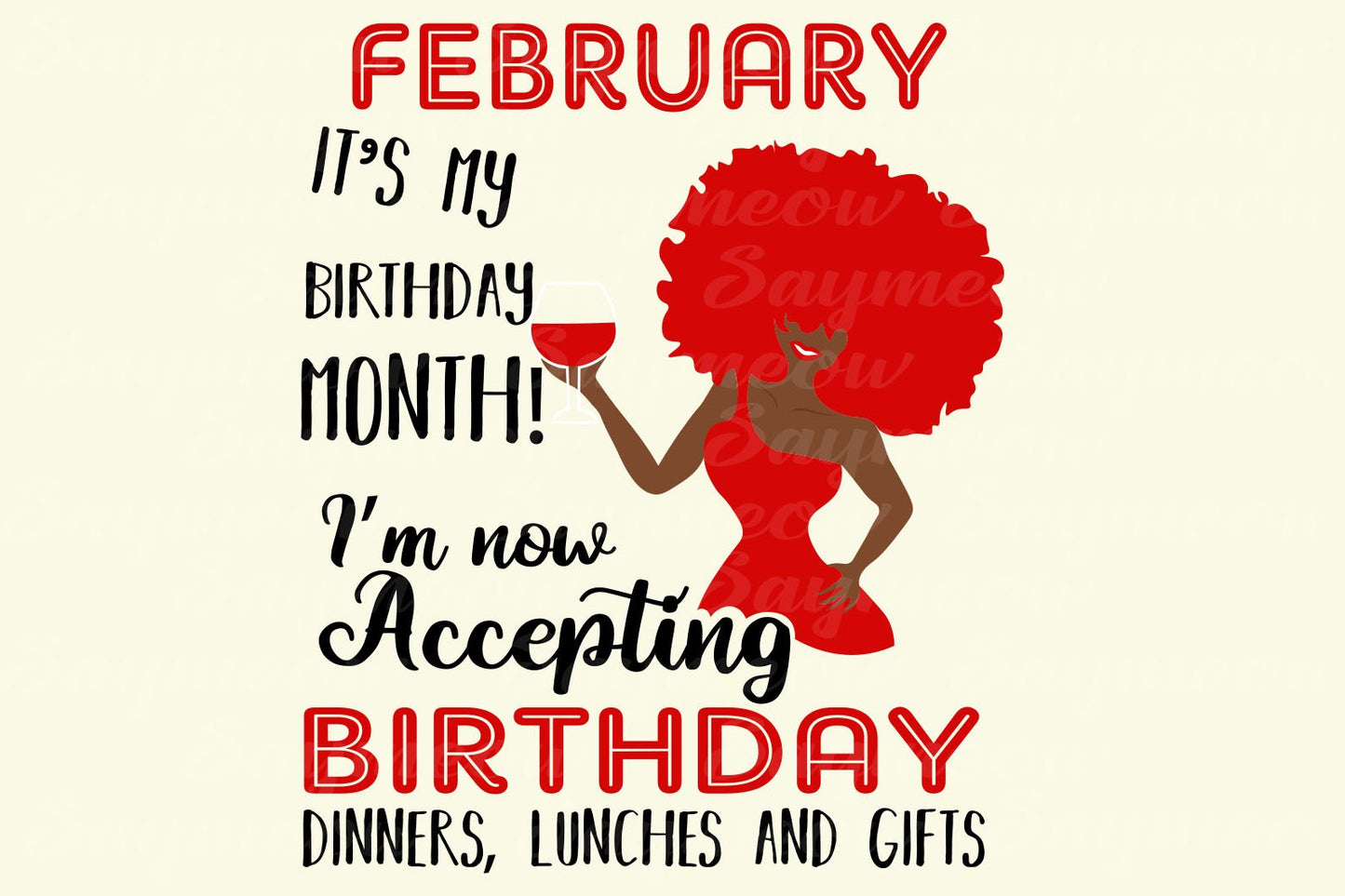 February its my birthday month  born in February,  February svg