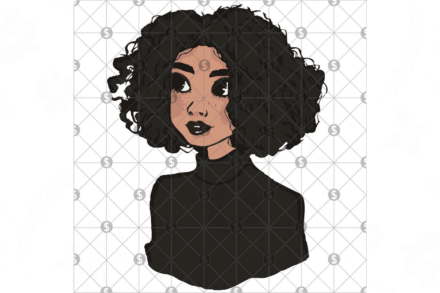 Black Women Svg, Black Afro Woman Svg, Strong Black Woman