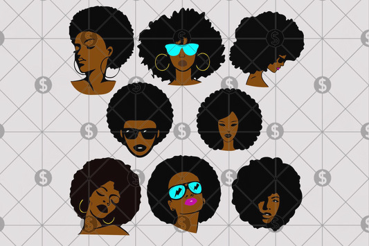 Black Women Svg, Black Afro Woman Svg, Strong Black Woman