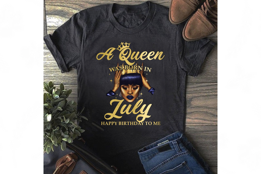 A queen was born in July retro vintage shirt,  born in July