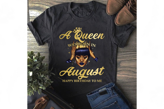 A queen was born in August retro vintage shirt,  born in August