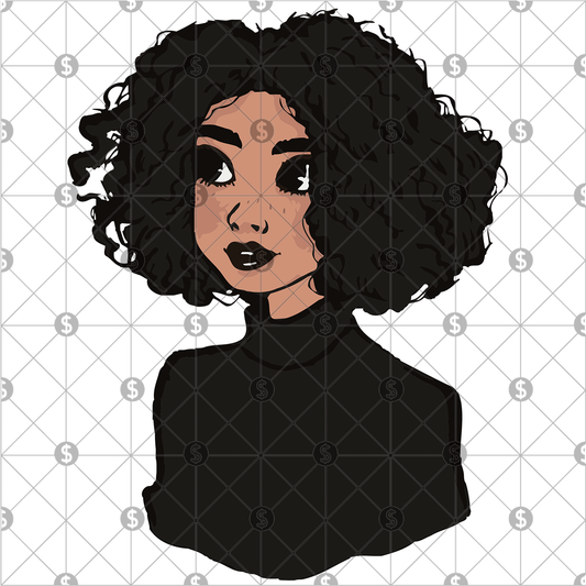 Black Women Svg, Black Afro Woman Svg, Strong Black Woman