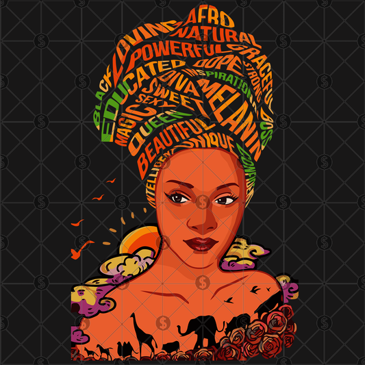 Black Women Svg, Black Afro Woman Svg, Strong Black Woman