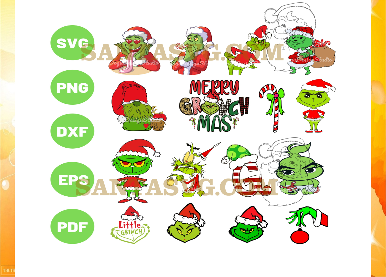 Christmas Quote Bundle Svg, Grinchmas, Grinch Face svg, Grinch