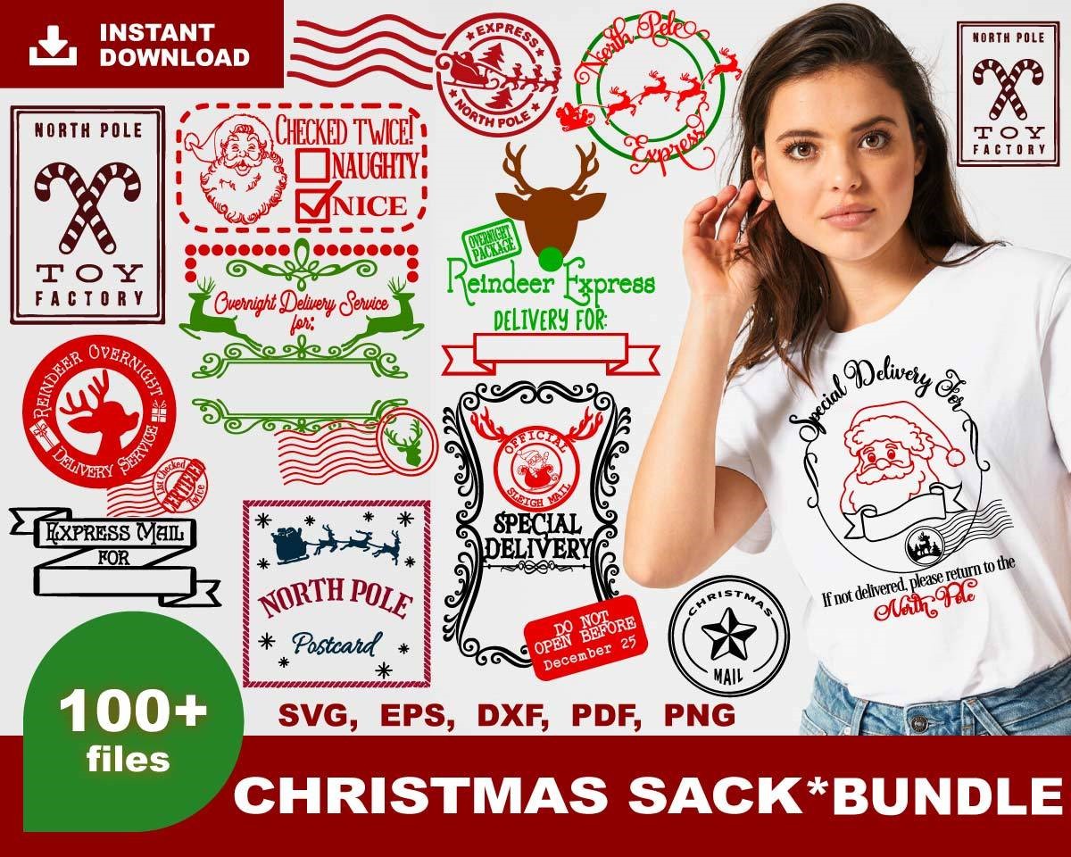 Christmas Sack Bundle Svg, Christmas Svg, Sack Bundle Svg