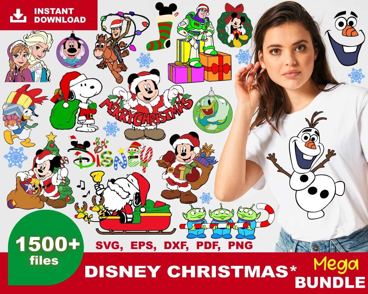 1500 Disney Christmas Svg, Christmas Svg, Christmas Bundle Svg