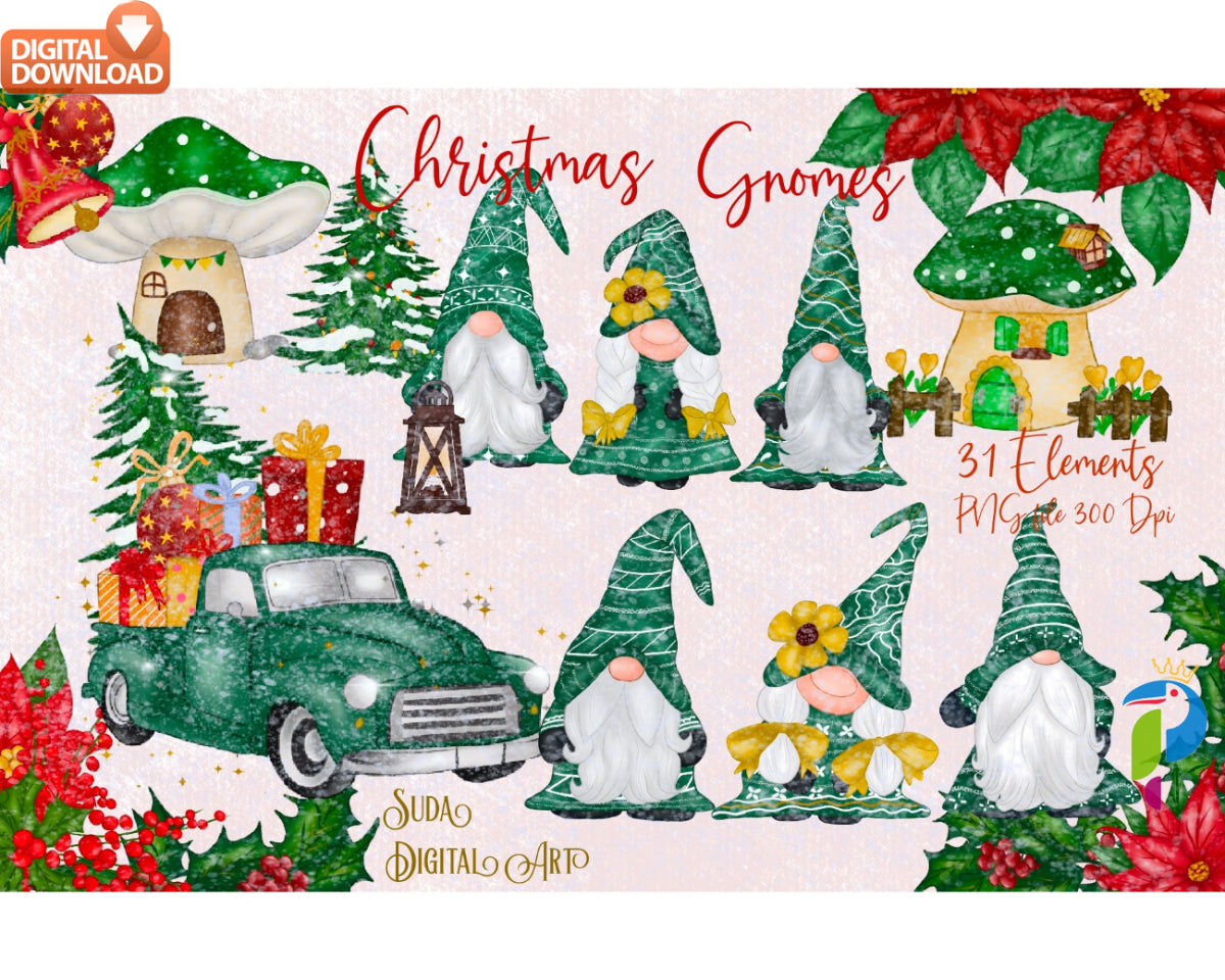 Christmas Gnomes Bundle, Christmas Svg, Christmas Gnome Svg