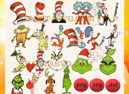 Dr Grinch Bundle SVG, Grinch SVG, Dr seuss Svg, Merry Christmas Svg