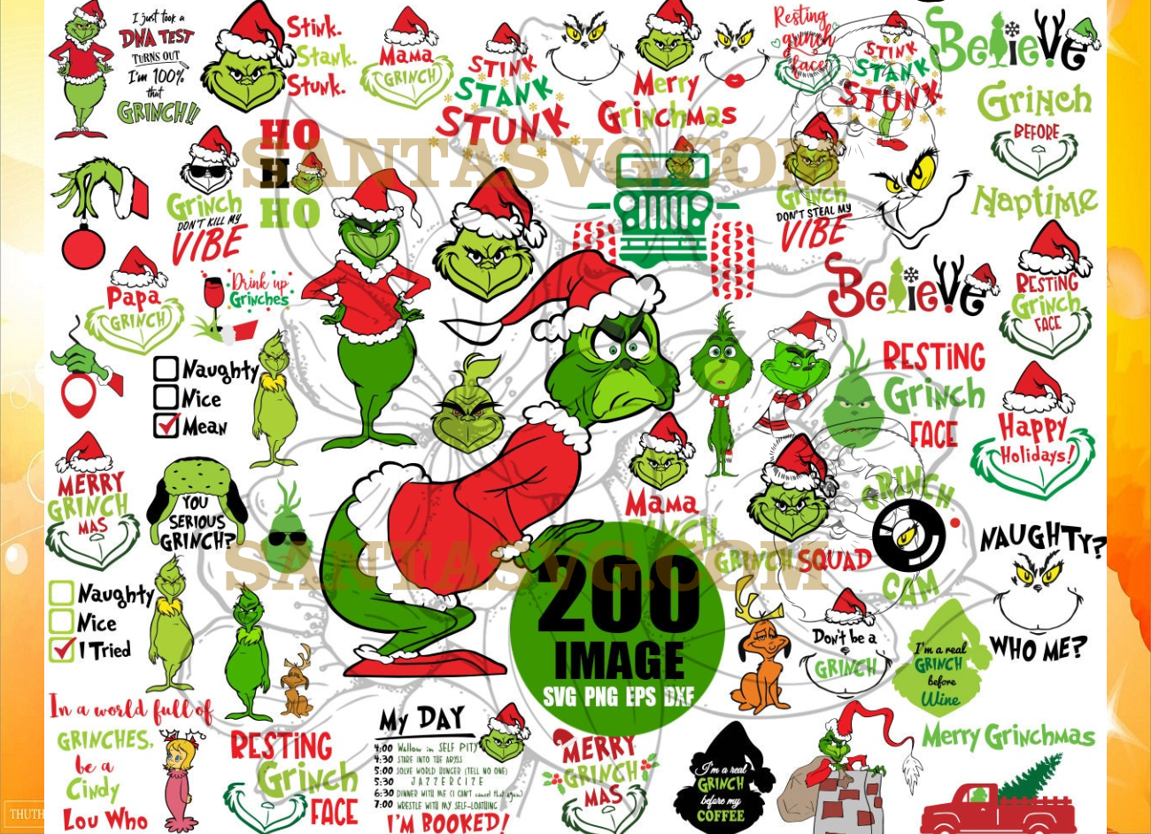 Grinch Quotes SVG Bundle,  Grinch Svg, Christmas Svg, Grinch Face Svg