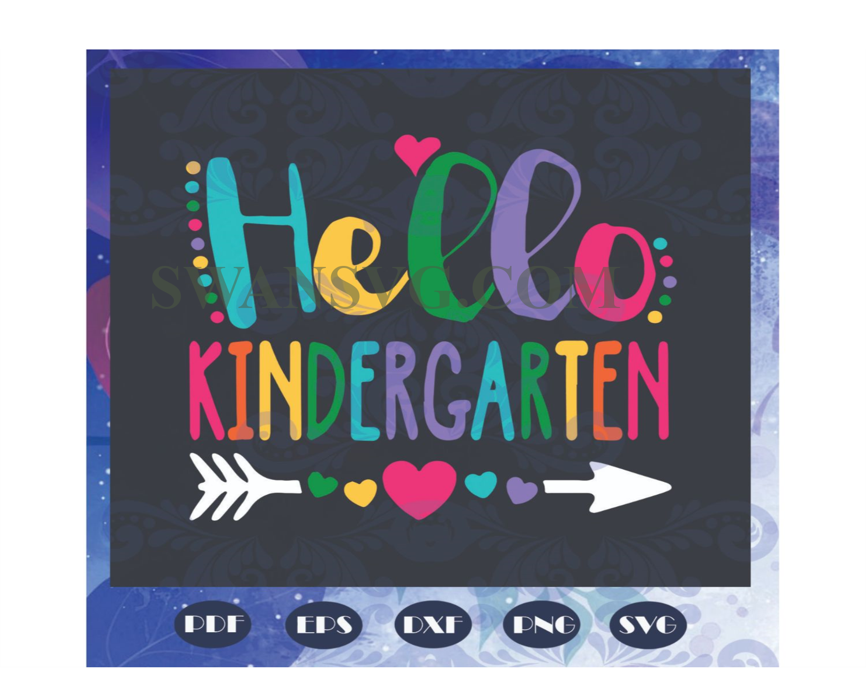 Hello kindergarten svg, 100th Days svg, back to school svg – SwanSvg