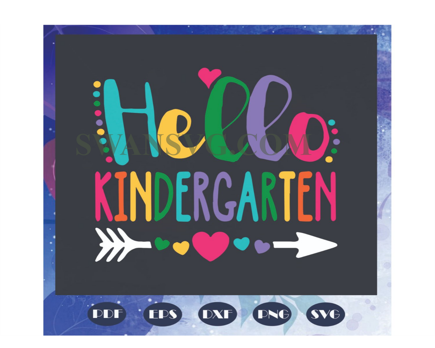 Hello kindergarten svg, back to school svg, school svg