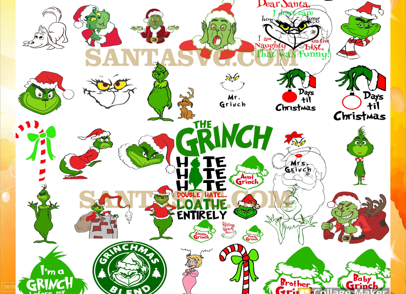 Grinch Bundle SVG, Grinch SVG, Grinch Cutting Image, Christmas Svg ...