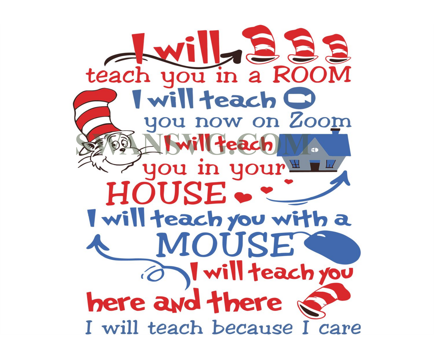 I Will Teach Because I Care, Trending Svg, Teach In Room