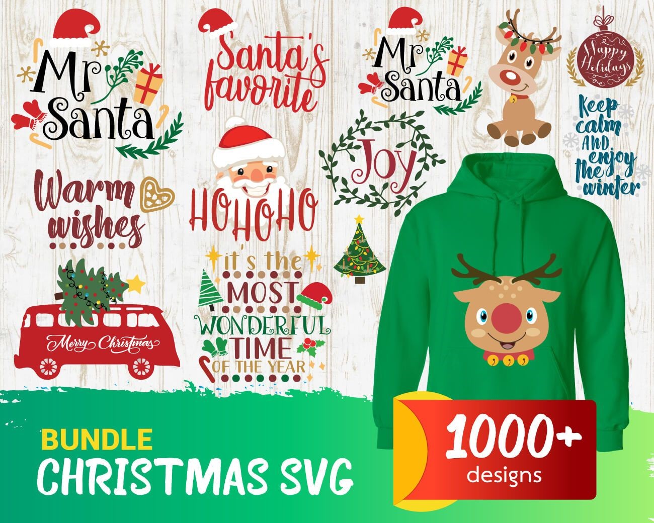 1000 Christmas Bundle Svg, Christmas Svg, Reindeer Svg