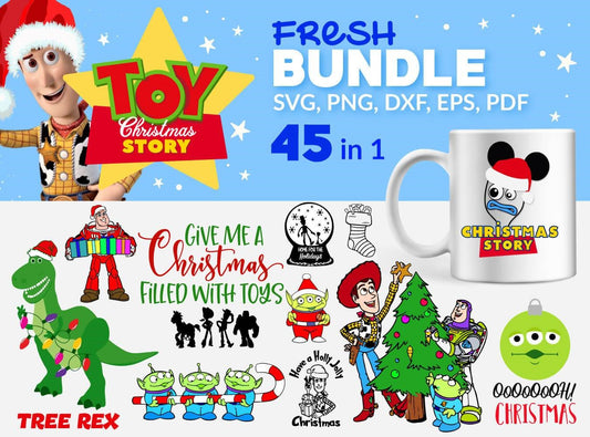 Christmas Toy Story Bundle, Christmas Svg, Toy Christmas Story