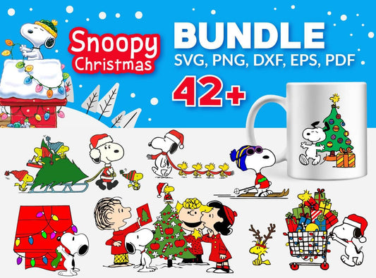 Snoopy Christmas Bundle, Christmas Svg, Snoopy Svg