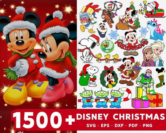 1500 Disney Christmas Svg, Christmas Svg, Christmas Bundle Svg