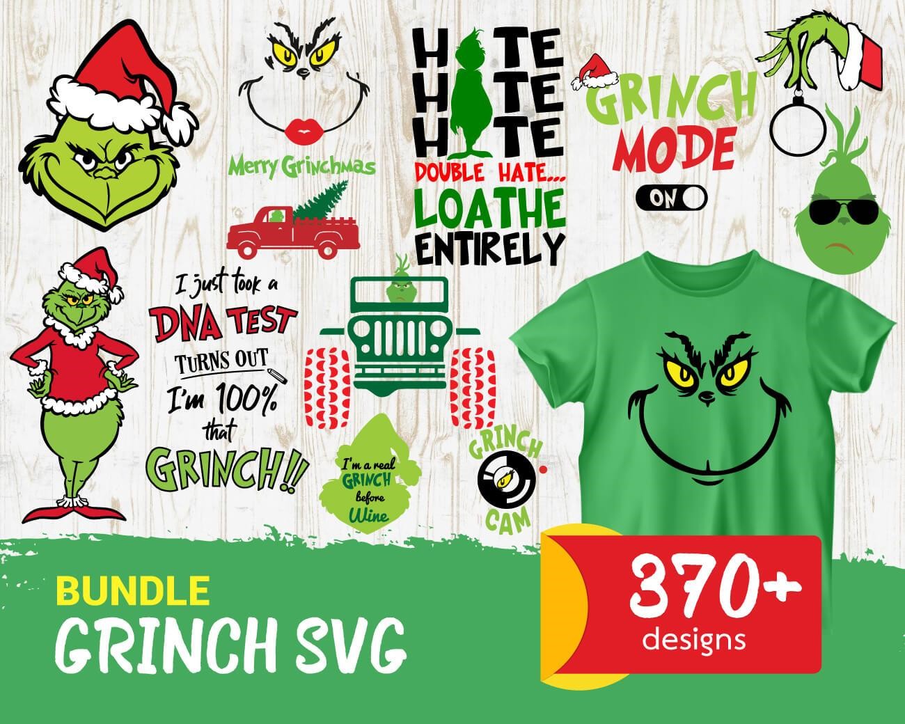 370 Grinch Bundle Svg, Dr Seuss svg, Grinch Face Svg