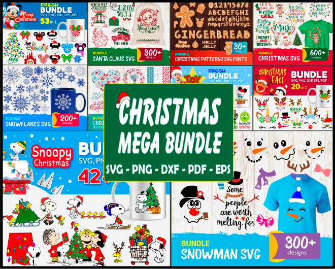 Christmas Mega Bundle Svg, Christmas Svg, Snoopy Christmas Svg – SwanSvg