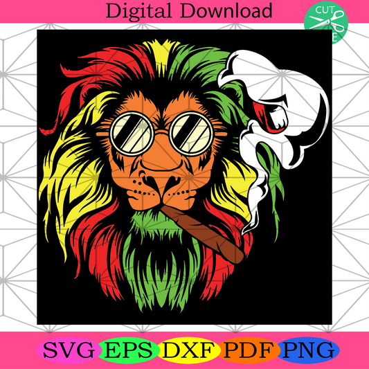 Lion Head Smoking Lion Svg, Juneteenth, Black Lives Matter