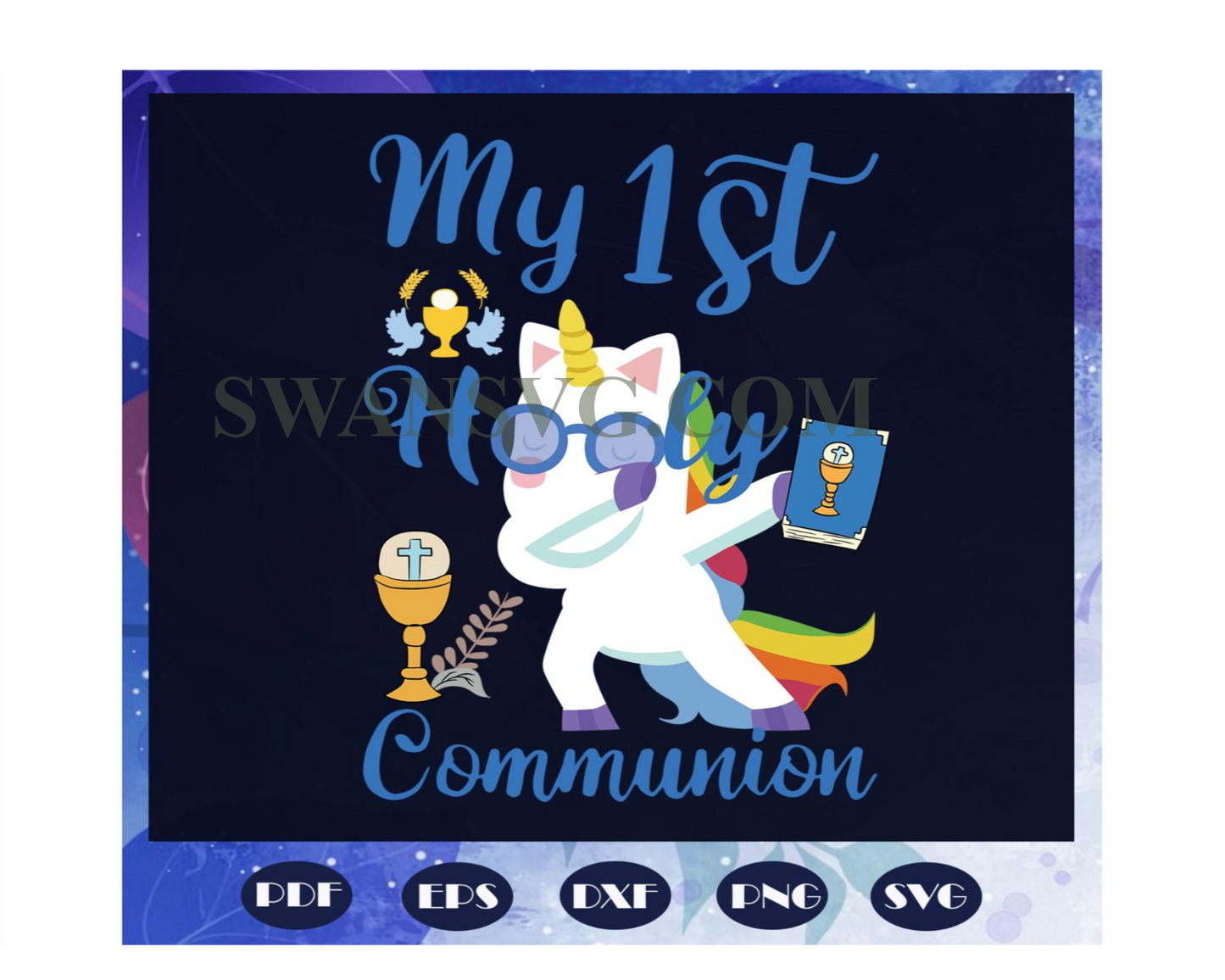 My 1st Holy Communion dabbing unicorn Gift for Boy & Girl