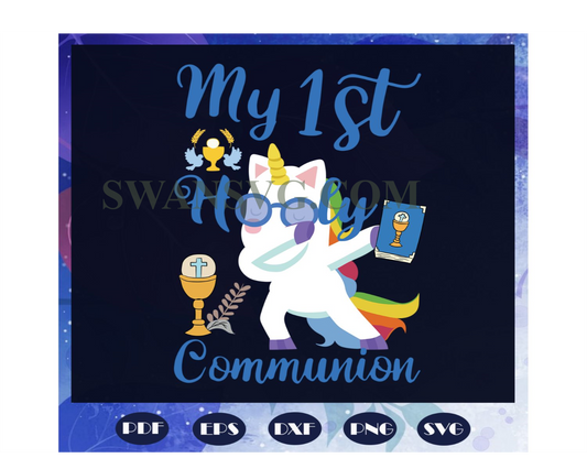 My 1st Holy Communion dabbing unicorn Gift for Boy & Girl